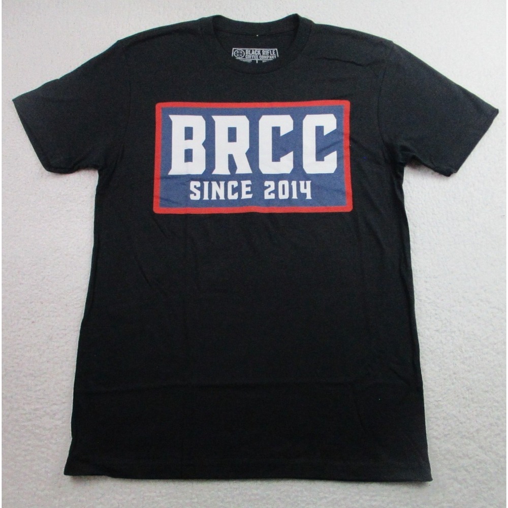 Black Rifle Coffee Company BRCC T Shirt Mens Small USA Made 2014 Black Soft Crew